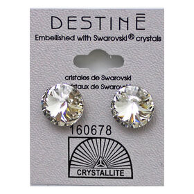 Crystallite Rivoli Stud Earrings, 12mm