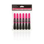 Salon Services Strong Hold Section Clips Pink and Black Pack of 6