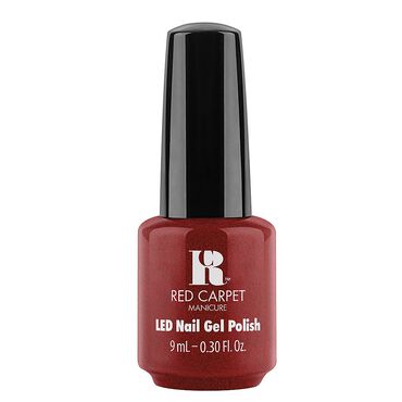 Red Carpet Manicure Gel Polish Fantasy Runway Collection - Brick Red Fine Glitter 9ml