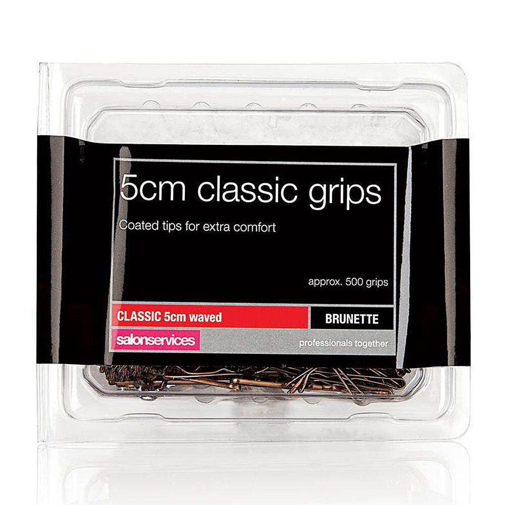 Salon Services Classic Hair Grips 5cm Brown pack of 500