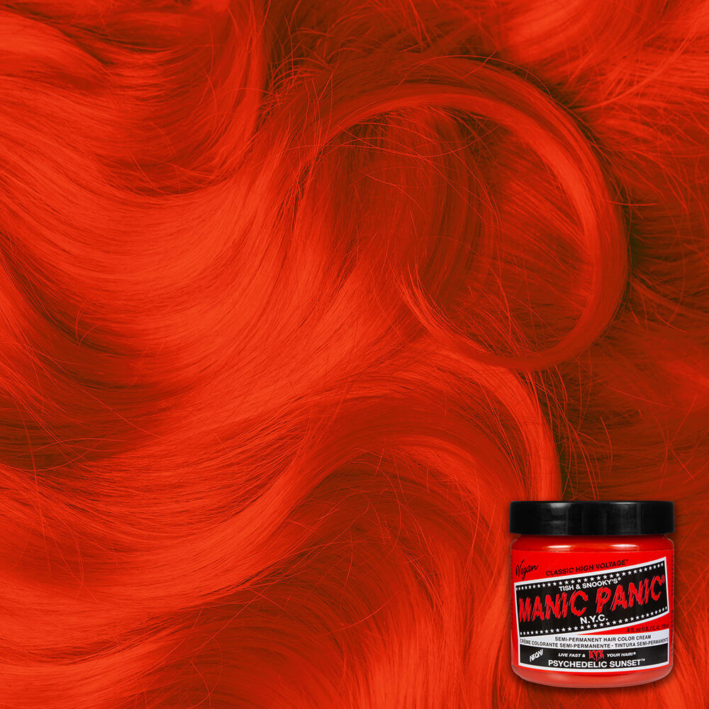 Manic Panic High Voltage Semi Permanent Hair Colour Cream - Psychadelic Sunset 118ml | Demi and Semi Permanent Hair Dye | Sally Beauty