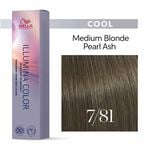 Wella Professionals Illumina Color Permanent Hair Colour - 7/81 Medium Pearl Ash Blonde 60ml