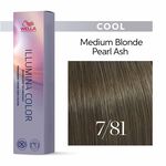 Wella Professionals Illumina Colour Tube Permanent Hair Colour - 7/81 Medium Pearl Ash Blonde 60ml