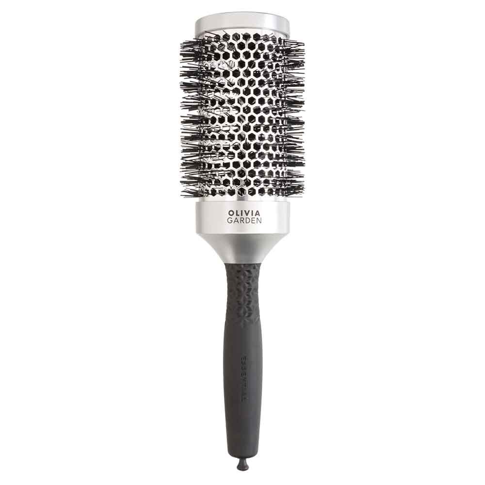 Olivia Garden Essential Blowout Classic Silver Round Hair Brush 55mm