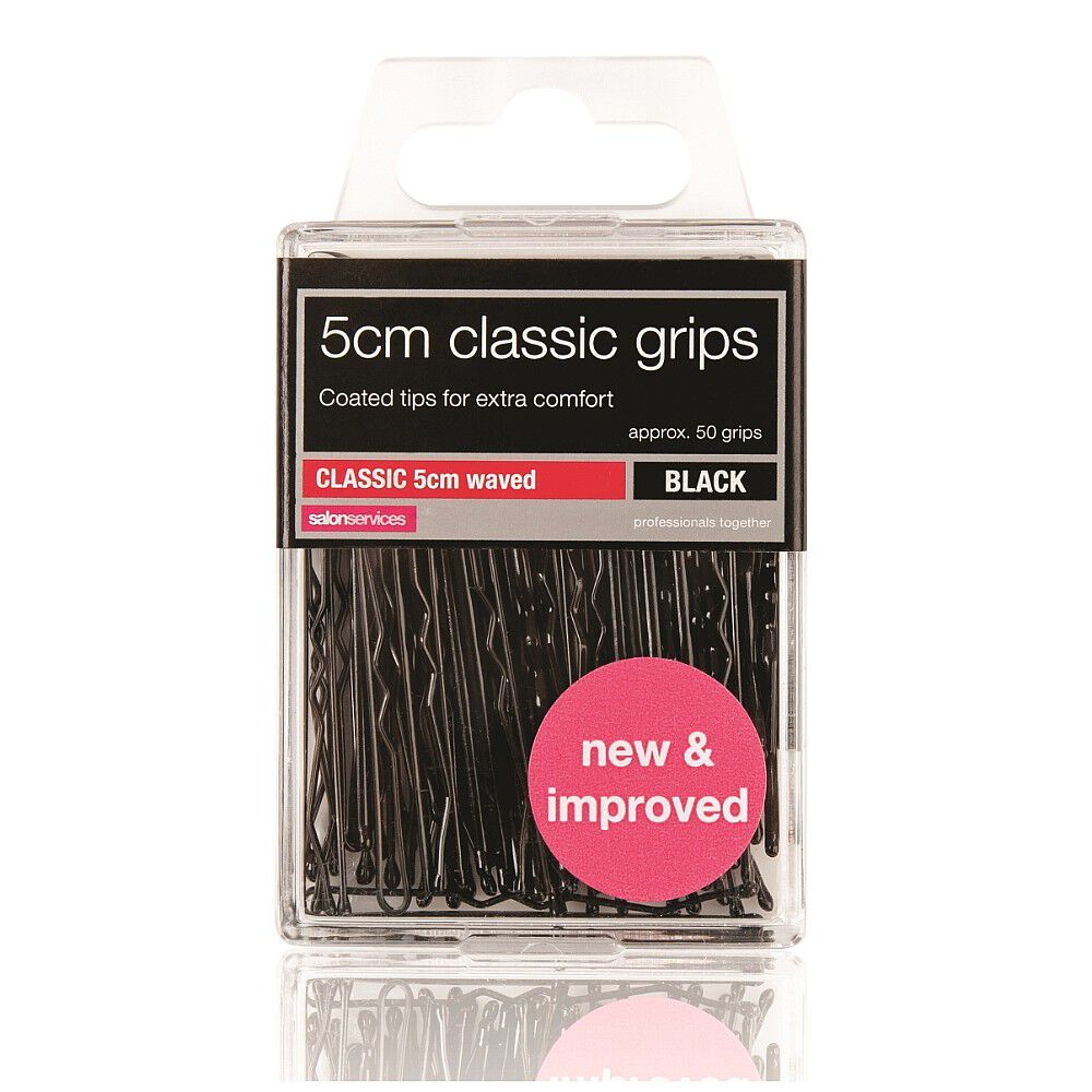 Salon Services Classic 5cm Hair Grips, Black, Pack of 50