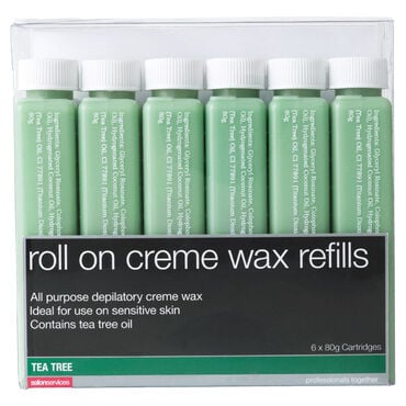 Salon Services Roll On Crème Wax Refill Tea Tree Pack of Six 80g