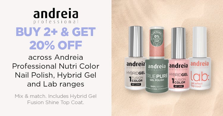  Buy 2 and get 20% off selected Andreia Professional products 