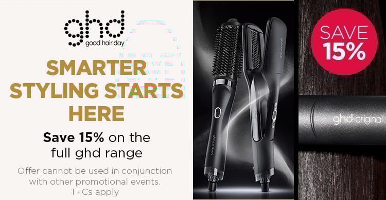  Save 15% on the whole GHD range 
