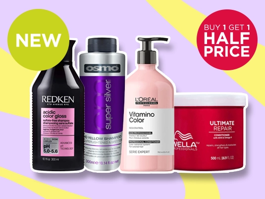 Buy One and get One half price on your favourite haircare brands