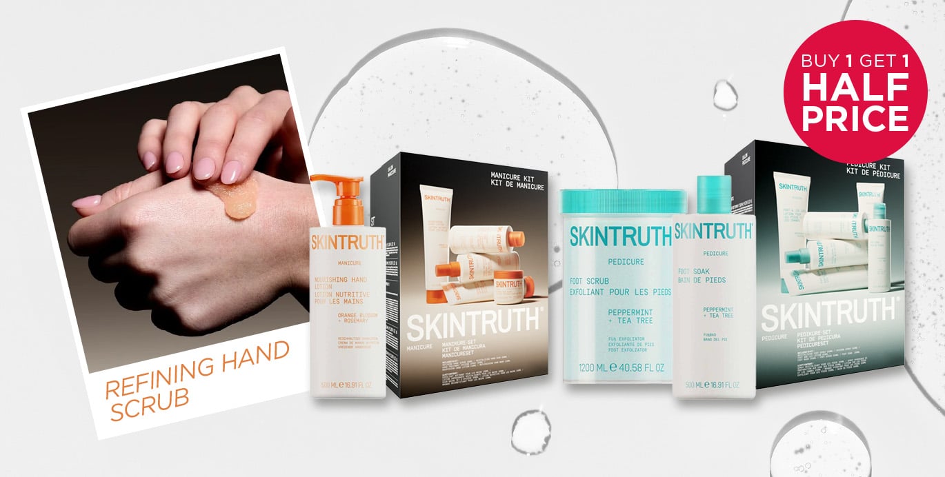 Buy 1 get 1 half price on Skintruth Manicure & Pedicure ranges