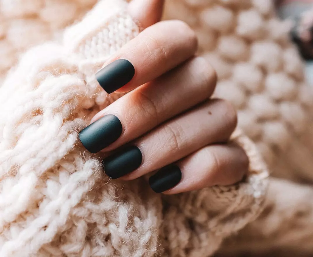 Photo & Art Print Beautiful woman with black nails and fashion