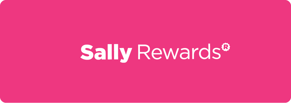 Sally Rewards&reg;on pink background