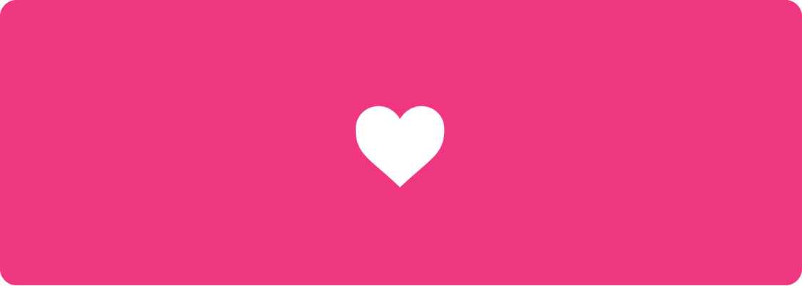 Pink background with white heart