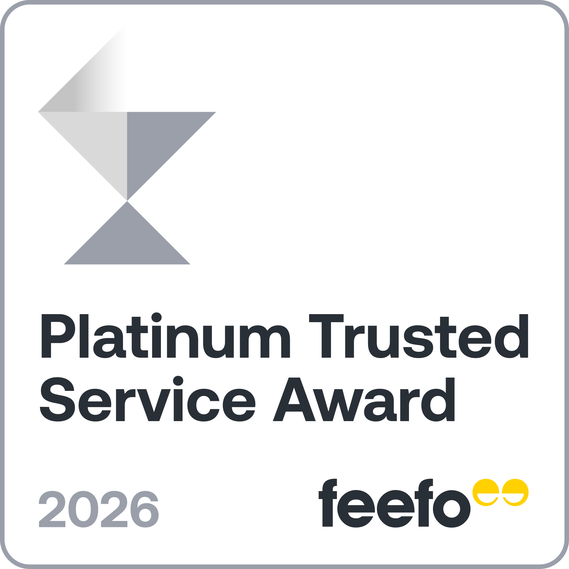 Feefo Platinum Service Award