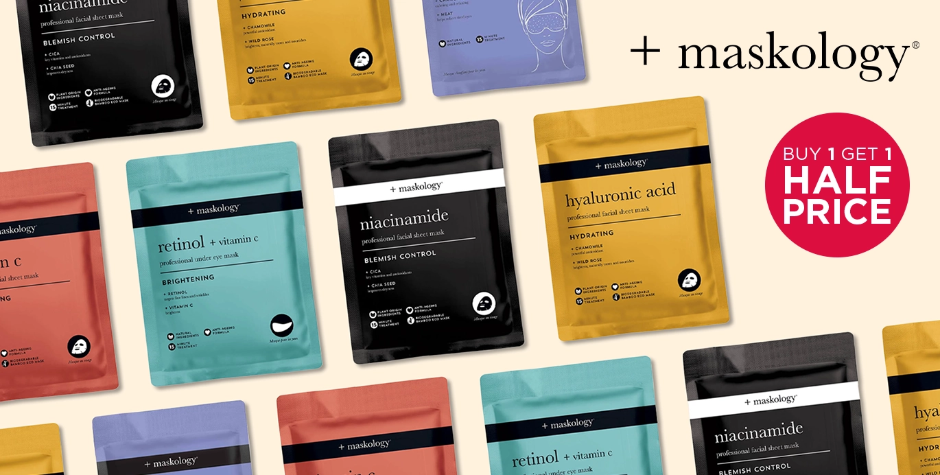 Buy 1 Get 1 Half Price on Maskology