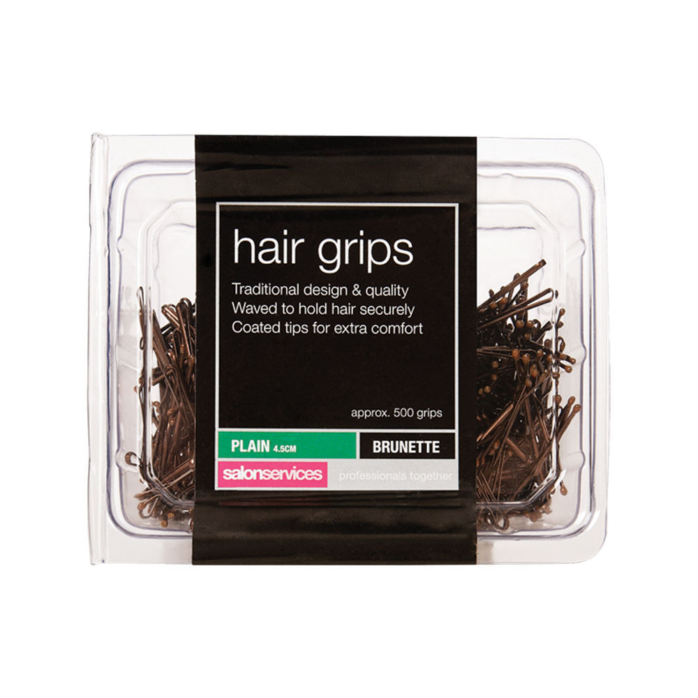 Salon Services Plain Hair Grip Brown Pack of 500