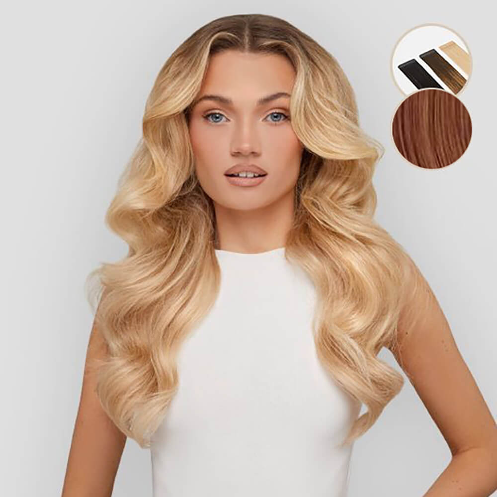 Beauty Works Celebrity Choice Slim Line Tape Hair Extensions 20 Inch - 30 Amber 48g