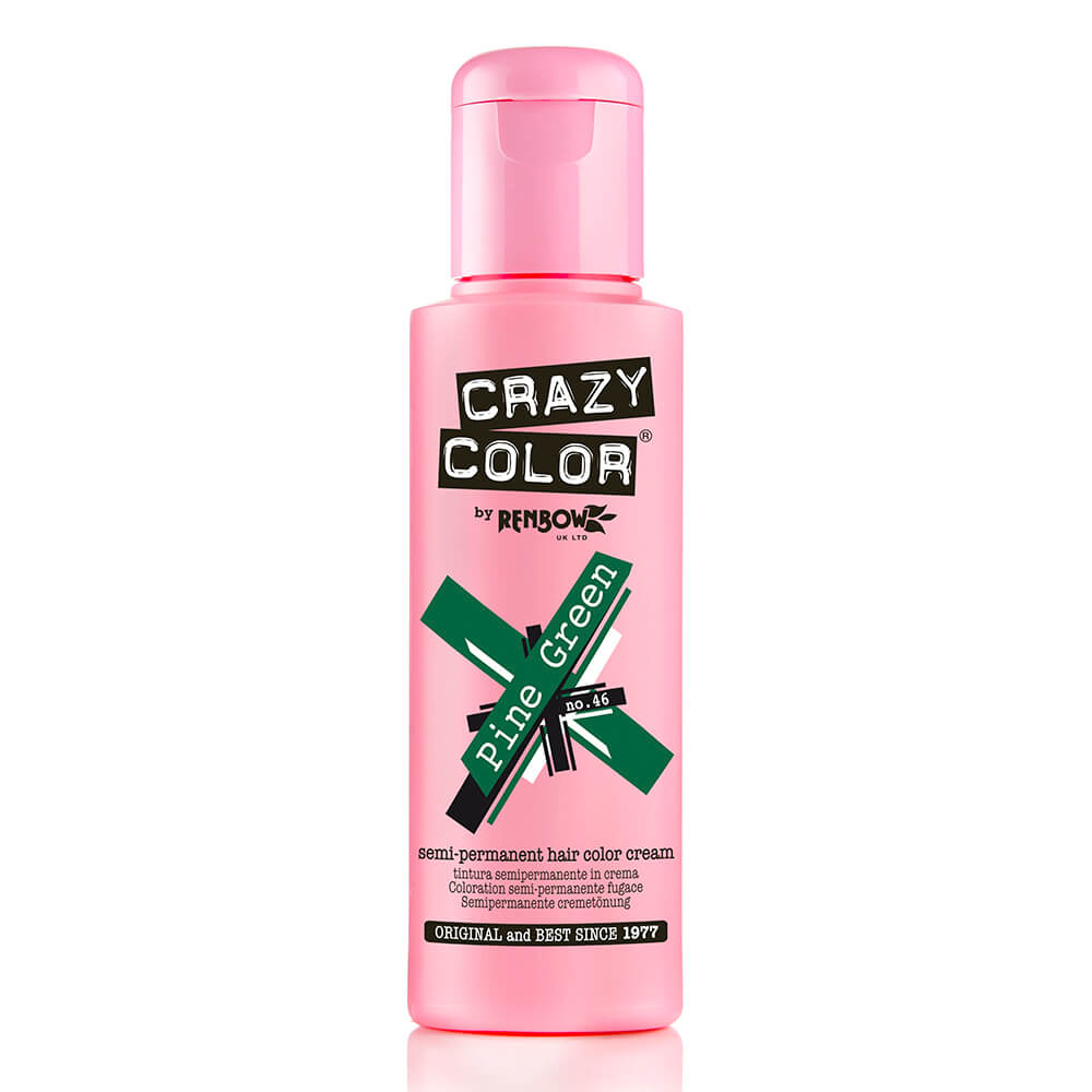 Crazy Color Semi Permanent Hair Colour Cream - Pine Green 100ml