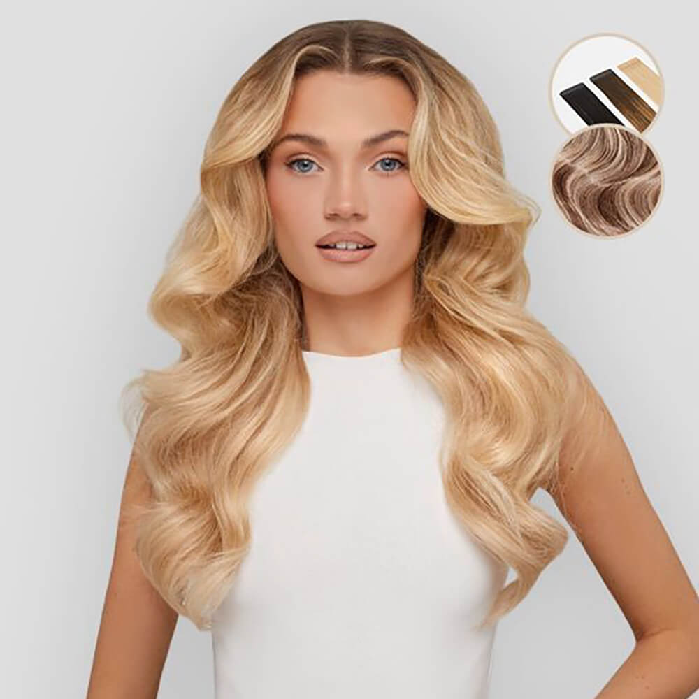 Beauty Works Celebrity Choice Slim Line Tape Hair Extensions 20 Inch - 6/24 Honey Blonde 48g