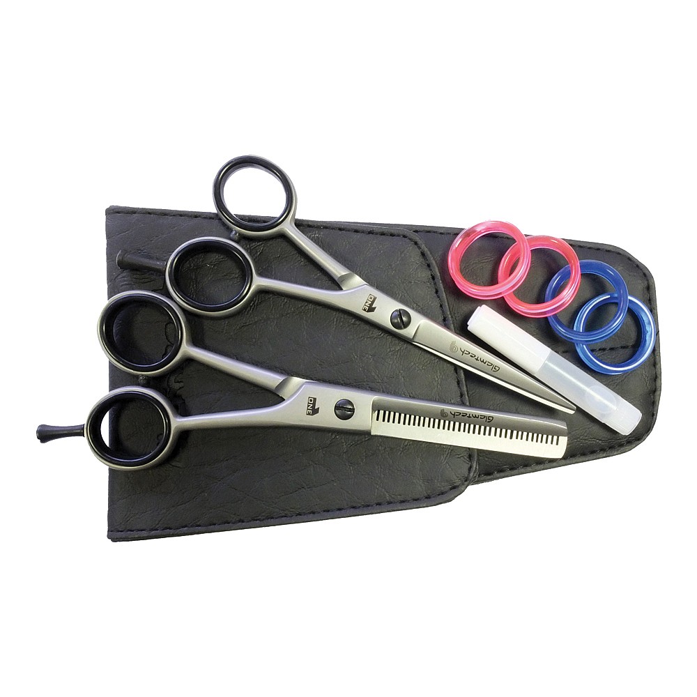 Image of Glamtech One Scissor and Thinner Set (5 inch) - Professional Hairdressing Set for Cutting & Thinning