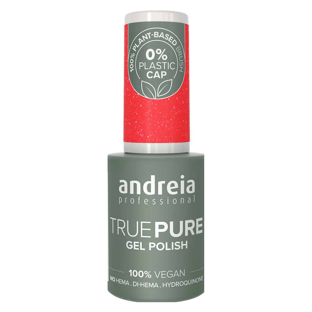 Andreia Professional True Pure T20 Glitter Neon Pink - Hema Free Gel Polish, 10.5ml