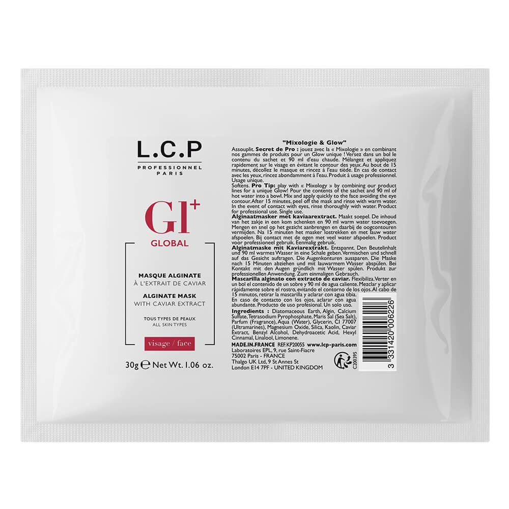 L.C.P Professionnel Paris Global Anti-Ageing Alginate Peel-Off Mask with Caviar Extract 30g