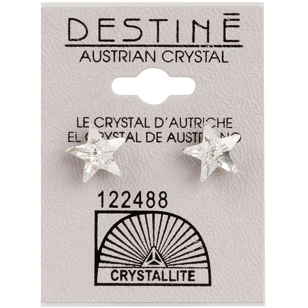 Crystallite Star-shaped Ear Studs 10mm