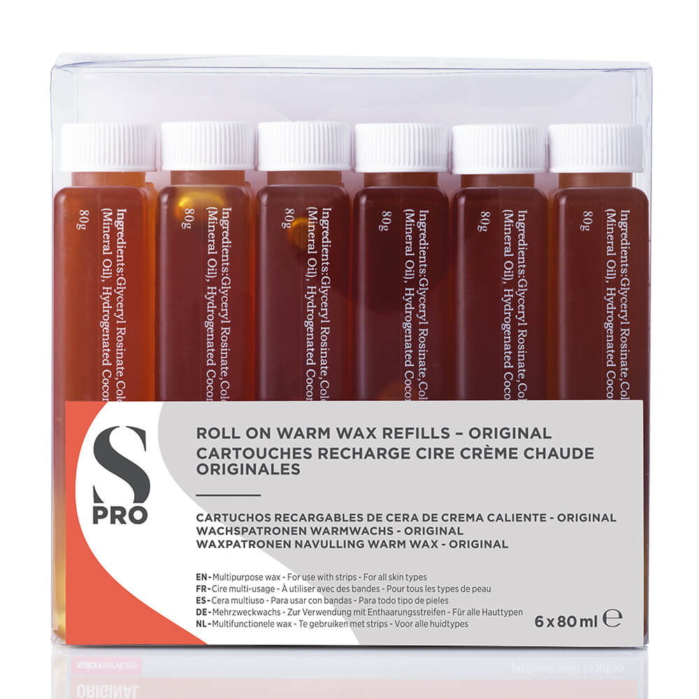 S-PRO Roll On Warm Wax Refills Original 6x80g