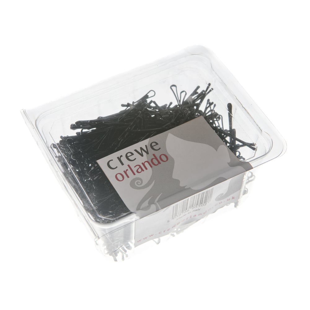 Crewe Orlando 2 Inch Wavy Hair Grips Black Pack of 500