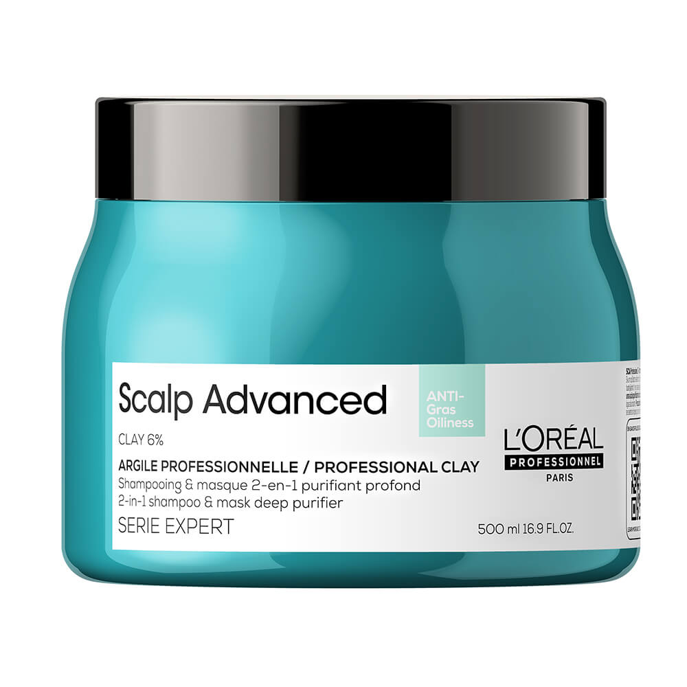 L’Oreal Professionnel Serie Expert Scalp Advanced Anti-Oiliness 2-in-1 Deep Purifier Clay Mask 500ml