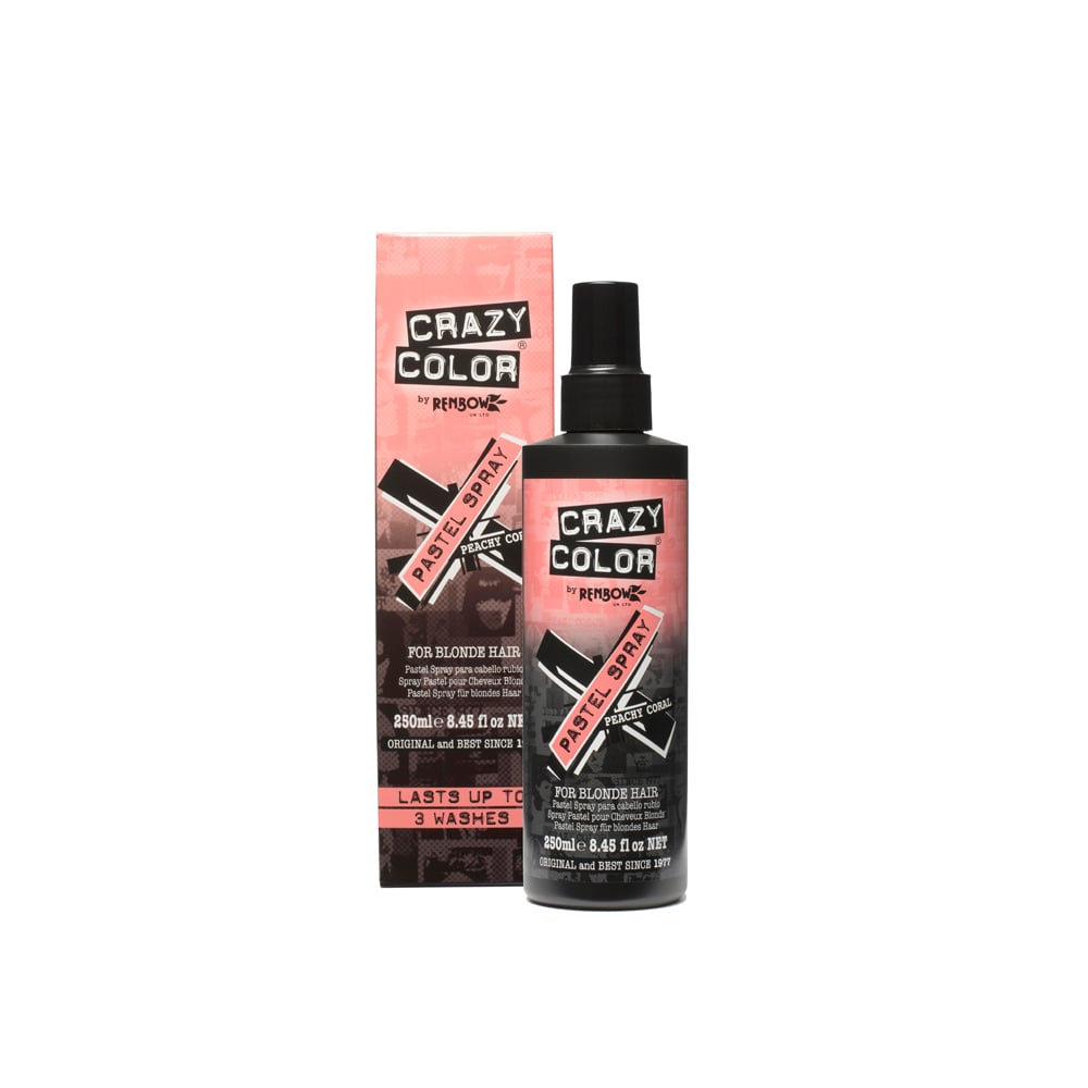 Crazy Color Spray In Pastel hair spray Peachy Coral 250ml