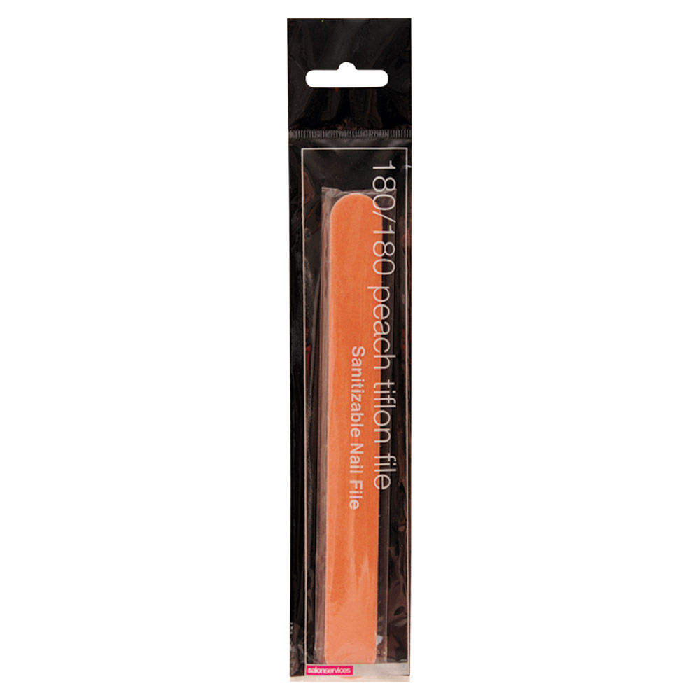 Salon Services Tiflon Nail File Peach 180 Grit