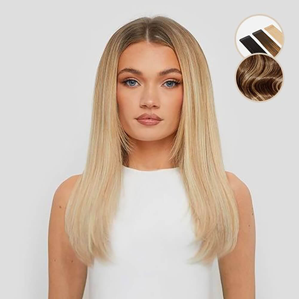 Beauty Works Celebrity Choice Slim Line Tape Hair Extensions 16 Inch - Mocha Melt 48g