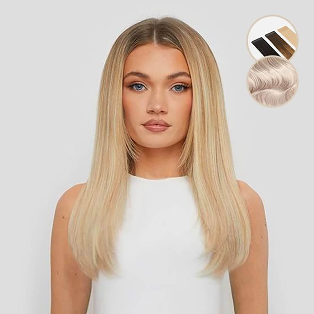 Beauty Works Celebrity Choice Slim Line Tape Hair Extensions 16 Inch - 60A Pure Platinum 48g