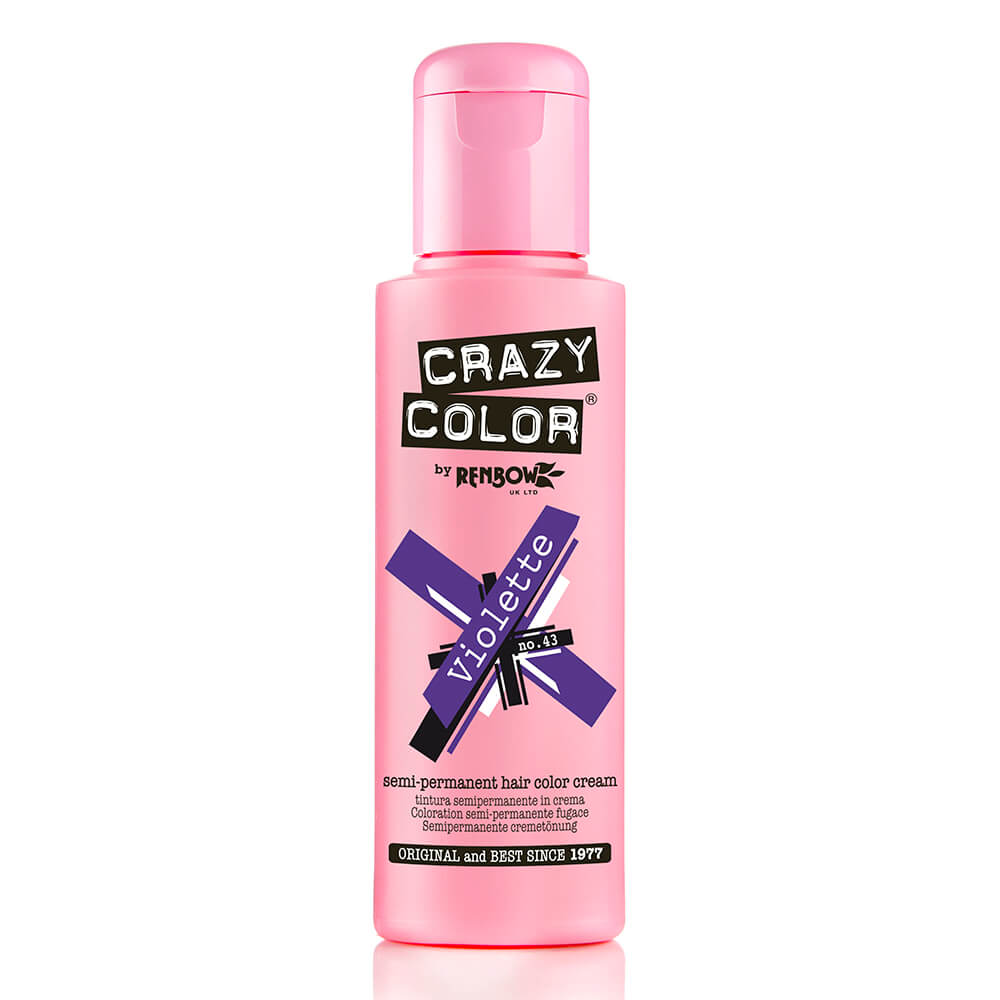 Crazy Color Semi Permanent Hair Colour Cream - Violette 100ml