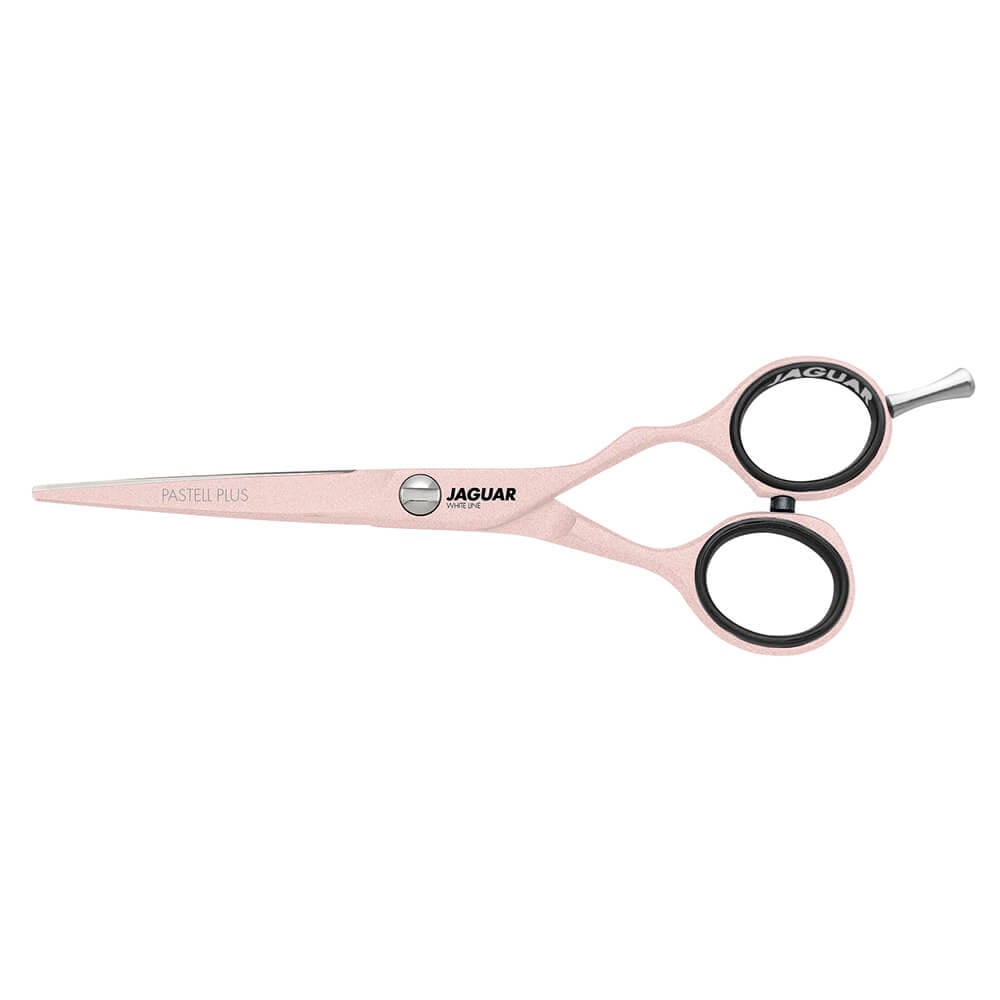 Image of Jaguar White Line Pastel Plus Offset Hairdressing Scissors, 5.5-Inch Length, Rose, 0.03402 kg