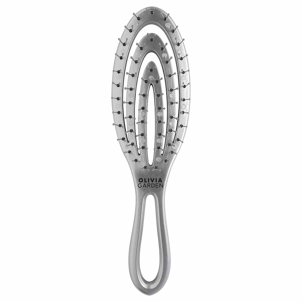 Olivia Garden Holiday Hit iDetangle Brush Silver