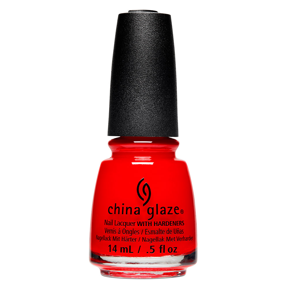 China Glaze Hard-wearing, Chip-Resistant, Oil-Based Nail Lacquer - Flame-Boyant 14ml