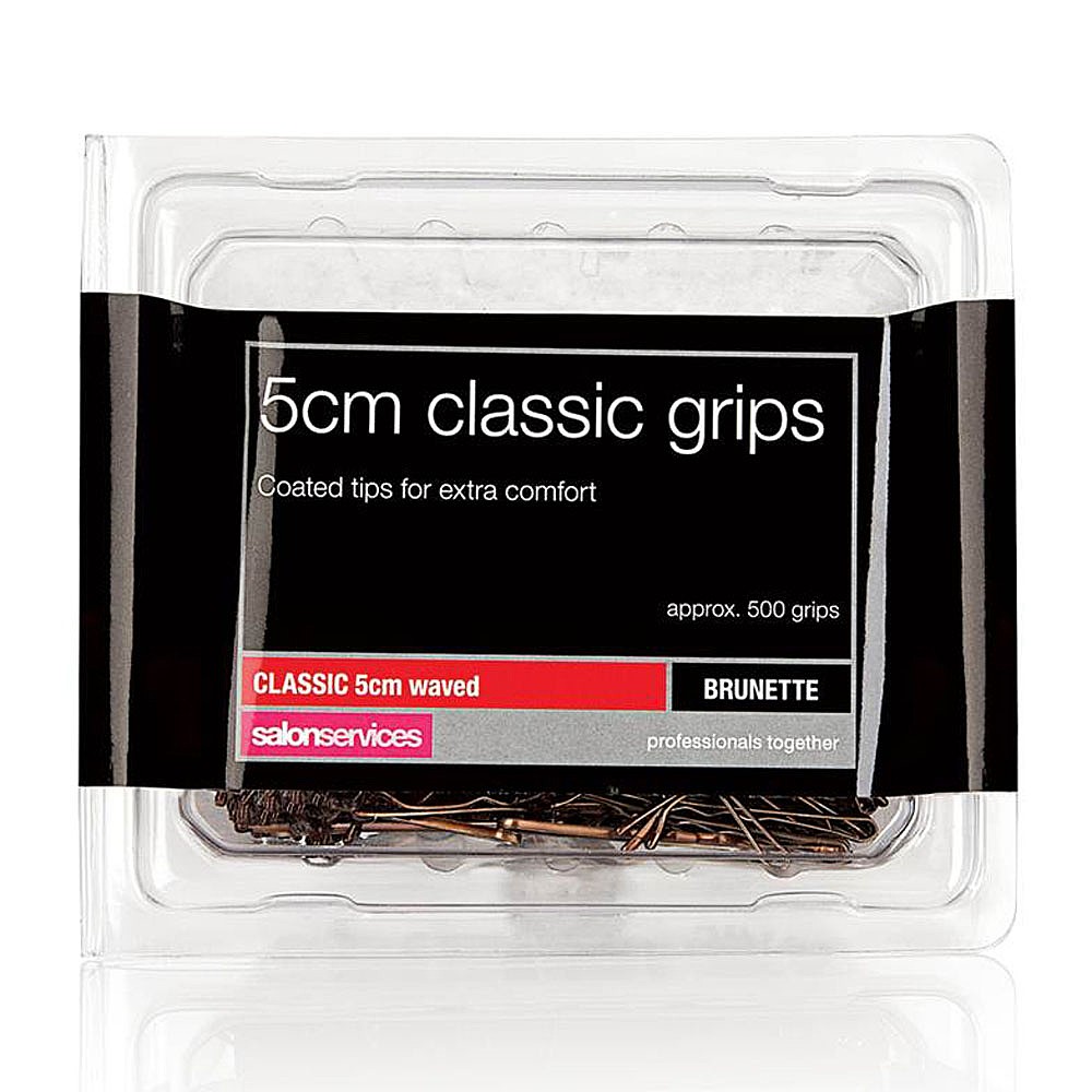 Salon Services Classic Hair Grips 5cm Brown pack of 500