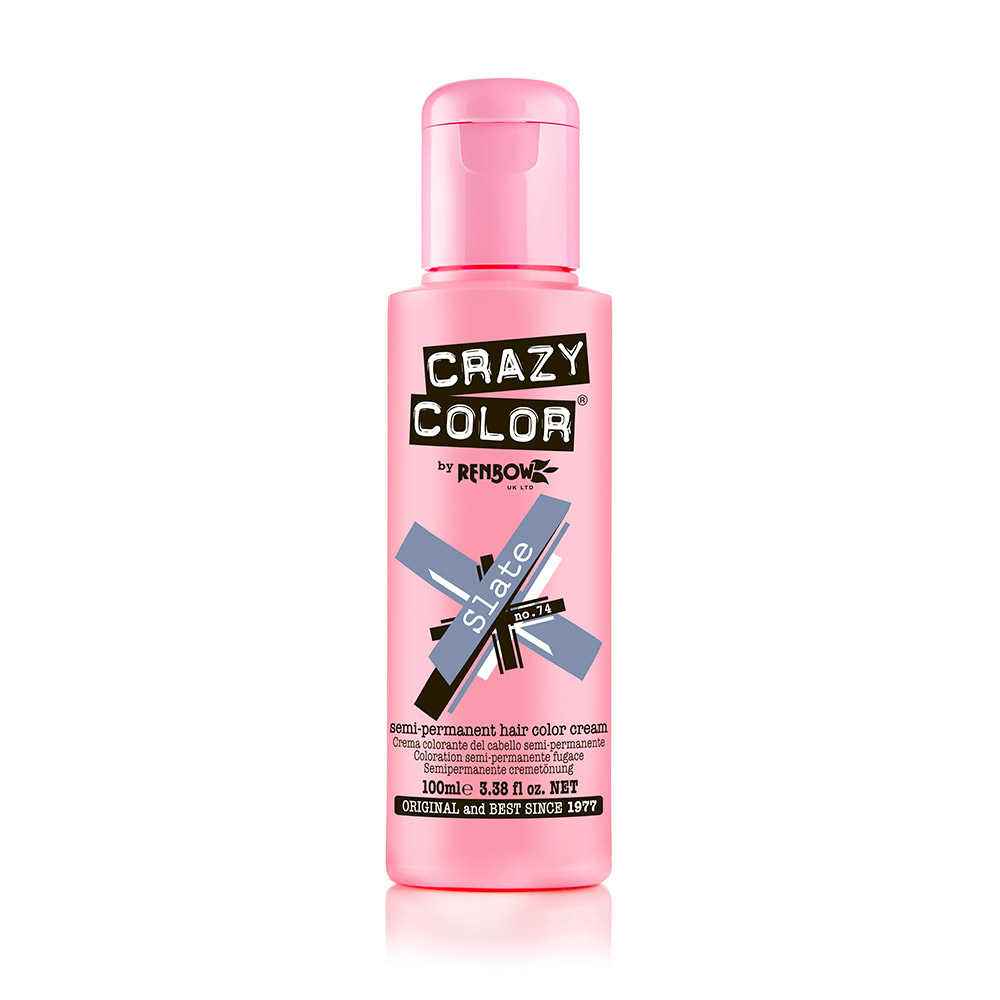 Crazy Color Semi Permanent Hair Colour Cream - Slate 100ml